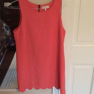 Monteau coral scalloped dress